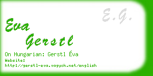 eva gerstl business card